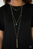 SANDSTONE Castles - Brass Necklace - Paparazzi Accessories Necklace Bedazzle Me Pretty Mobile Fashion Boutique