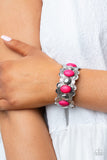Sandstone Serenade - Pink Bracelet - Paparazzi Accessories Bracelet Bedazzle Me Pretty Mobile Fashion Boutique