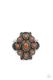 Santa Fe Fantasy - Brown Ring - Paparazzi Accessories Ring Bedazzle Me Pretty Mobile Fashion Boutique