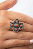 Santa Fe Fantasy - Brown Ring - Paparazzi Accessories Ring Bedazzle Me Pretty Mobile Fashion Boutique