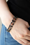 Santa Fe Flavor - Black Bracelet - Paparazzi Accessories Bracelet Bedazzle Me Pretty Mobile Fashion Boutique