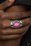 Santa Fe Sanctuary - Pink Ring - Paparazzi Accessories Ring Bedazzle Me Pretty Mobile Fashion Boutique