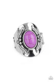 Santa Fe Sanctuary - Purple Ring - Paparazzi Accessories Ring Bedazzle Me Pretty Mobile Fashion Boutique