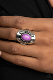 Santa Fe Sanctuary - Purple Ring - Paparazzi Accessories Ring Bedazzle Me Pretty Mobile Fashion Boutique