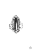 Santa Fe Serenity - Black Ring - Paparazzi Accessories Ring Bedazzle Me Pretty Mobile Fashion Boutique