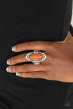 Santa Fe Serenity - Orange Ring - Paparazzi Accessories Ring Bedazzle Me Pretty Mobile Fashion Boutique
