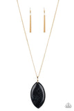 Santa Fe Simplicity - Black Necklace - Paparazzi Accessories Necklace Bedazzle Me Pretty Mobile Fashion Boutique