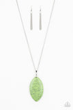 Santa Fe Simplicity - Green Necklace - Paparazzi Accessories Necklace Bedazzle Me Pretty Mobile Fashion Boutique