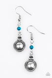 Santa Fe Sunrise - Blue Earrings - Paparazzi Accessories Earrings Bedazzle Me Pretty Mobile Fashion Boutique