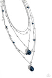 SASS with Flying Colors - Blue Necklace - Paparazzi Accessories Necklace Bedazzle Me Pretty Mobile Fashion Boutique