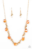 Sassy Super Nova - Gold Necklace - Paparazzi Accessories Necklace Bedazzle Me Pretty Mobile Fashion Boutique