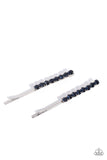Satisfactory Sparkle - Blue Hair Clip - Paparazzi Accessories Hair Clip Bedazzle Me Pretty Mobile Fashion Boutique