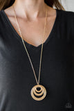 Savagely She-Wolf - Gold Necklace - Paparazzi Accessories Necklace Bedazzle Me Pretty Mobile Fashion Boutique