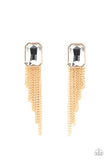 Save for a REIGNy Day - Gold Post Earrings - Paparazzi Accessories Post Earrings Bedazzle Me Pretty Mobile Fashion Boutique