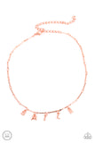 Say My Name - Copper Necklace - Paparazzi Accessories Necklace Bedazzle Me Pretty Mobile Fashion Boutique