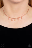 Say My Name - Copper Necklace - Paparazzi Accessories Necklace Bedazzle Me Pretty Mobile Fashion Boutique