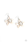 Say SEAS - White Earrings - Paparazzi Accessories Earrings Bedazzle Me Pretty Mobile Fashion Boutique