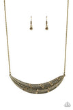 Say You QUILL - Brass Necklace - Paparazzi Accessories Necklace Bedazzle Me Pretty Mobile Fashion Boutique