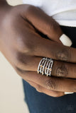 Scale Up - Brown Ring - Paparazzi Accessories Ring Bedazzle Me Pretty Mobile Fashion Boutique