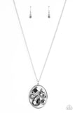 Scandalously Scattered - Silver Necklace - Paparazzi Accessories Necklace Bedazzle Me Pretty Mobile Fashion Boutique
