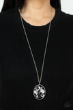 Scandalously Scattered - Silver Necklace - Paparazzi Accessories Necklace Bedazzle Me Pretty Mobile Fashion Boutique