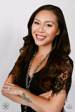 SCARFed for Attention - Gunmetal Black Necklace - Paparazzi Accessories Necklace Bedazzle Me Pretty Mobile Fashion Boutique
