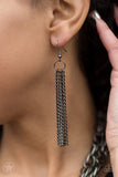 SCARFed for Attention - Gunmetal Black Necklace - Paparazzi Accessories Necklace Bedazzle Me Pretty Mobile Fashion Boutique