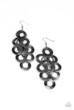 Scattered Shimmer - Black Earrings - Paparazzi Accessories Earrings Bedazzle Me Pretty Mobile Fashion Boutique