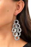 Scattered Shimmer - Black Earrings - Paparazzi Accessories Earrings Bedazzle Me Pretty Mobile Fashion Boutique