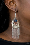 Scattered Storms - Blue Earrings - Paparazzi Accessories Earrings Bedazzle Me Pretty Mobile Fashion Boutique