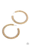 Scintillating Sass - Gold Earrings - Paparazzi Accessories Earrings Bedazzle Me Pretty Mobile Fashion Boutique