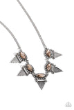 Scintillating Shimmer - Brown Necklace - Paparazzi Accessories Necklace Bedazzle Me Pretty Mobile Fashion Boutique