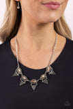 Scintillating Shimmer - Brown Necklace - Paparazzi Accessories Necklace Bedazzle Me Pretty Mobile Fashion Boutique
