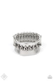 Scintillating Smolder - Silver Ring - Paparazzi Accessories Ring Bedazzle Me Pretty Mobile Fashion Boutique