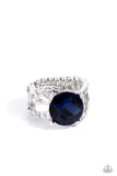 Scintillating Swirl - Blue Ring - Paparazzi Accessories Ring Bedazzle Me Pretty Mobile Fashion Boutique