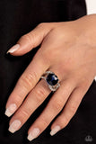 Scintillating Swirl - Blue Ring - Paparazzi Accessories Ring Bedazzle Me Pretty Mobile Fashion Boutique