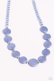 Scratched Showtime - Blue Necklace - Paparazzi Accessories Necklace Bedazzle Me Pretty Mobile Fashion Boutique
