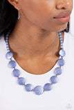 Scratched Showtime - Blue Necklace - Paparazzi Accessories Necklace Bedazzle Me Pretty Mobile Fashion Boutique