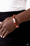 Sculpted Showcase - Red Bracelet - Paparazzi Accessories Bracelet Bedazzle Me Pretty Mobile Fashion Boutique