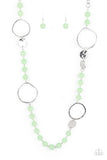 Sea Glass Wanderer - Green Necklace - Paparazzi Accessories Necklace Bedazzle Me Pretty Mobile Fashion Boutique