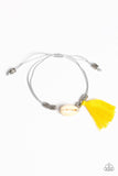 SEA If I Care - Yellow Bracelet - Paparazzi Accessories Bracelet Bedazzle Me Pretty Mobile Fashion Boutique