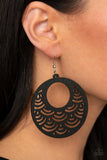 SEA Le Vie! - Black Earrings - Paparazzi Accessories Earrings Bedazzle Me Pretty Mobile Fashion Boutique