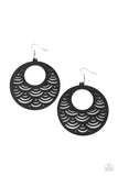 SEA Le Vie! - Black Earrings - Paparazzi Accessories Earrings Bedazzle Me Pretty Mobile Fashion Boutique