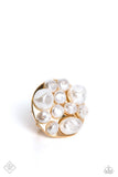 SEA Reason - Gold Ring - Paparazzi Accessories Ring Bedazzle Me Pretty Mobile Fashion Boutique