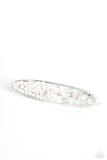 Sea Story - White Hair Clip - Paparazzi Accessories Hair Clip Bedazzle Me Pretty Mobile Fashion Boutique