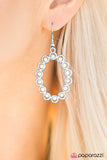 SEA You In My Dreams - White Earrings - Paparazzi Accessories Earrings Bedazzle Me Pretty Mobile Fashion Boutique
