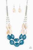 Seacoast Sunset - Blue Necklace - Paparazzi Accessories Necklace Bedazzle Me Pretty Mobile Fashion Boutique