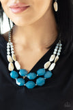 Seacoast Sunset - Blue Necklace - Paparazzi Accessories Necklace Bedazzle Me Pretty Mobile Fashion Boutique