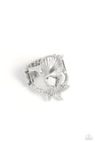 Seashell Showcase - Silver Ring - Paparazzi Accessories Ring Bedazzle Me Pretty Mobile Fashion Boutique