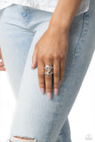 Seashell Showcase - Silver Ring - Paparazzi Accessories Ring Bedazzle Me Pretty Mobile Fashion Boutique